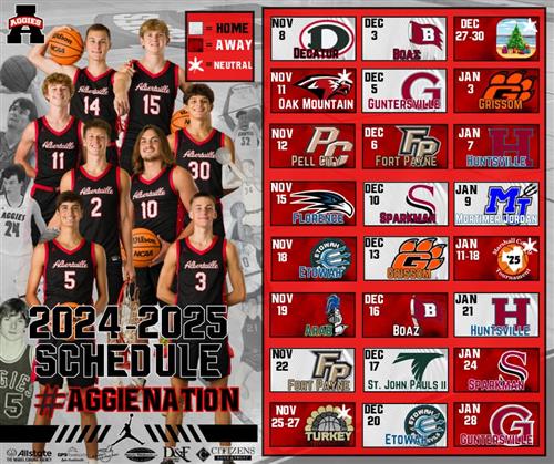  2024-24 Varsity Basketball Schedule